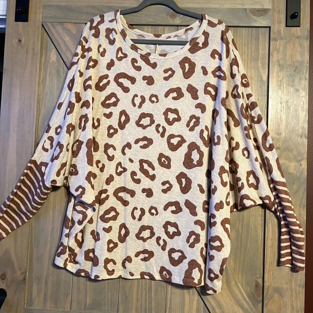 Maurices Brown Leopard Print Blouse